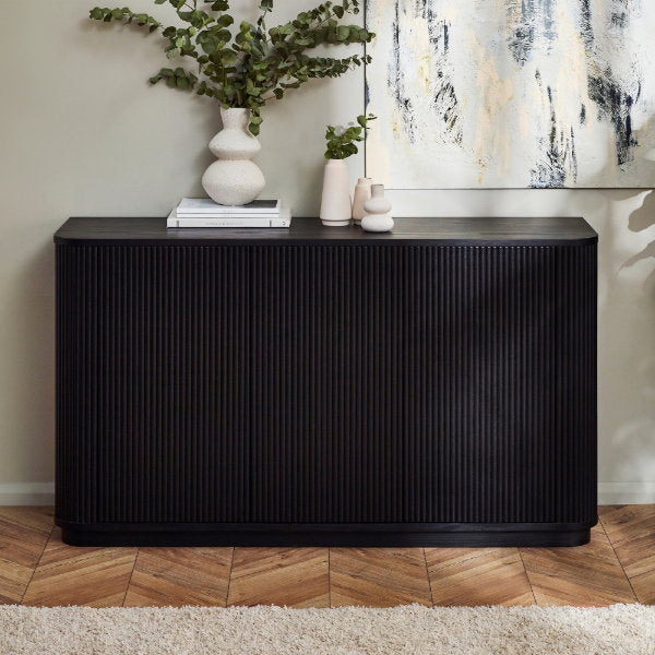 Louis Black Fluted Sideboard - Living with Luxury
