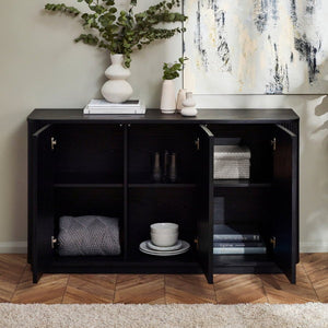 Louis Black Fluted Sideboard - Living with Luxury