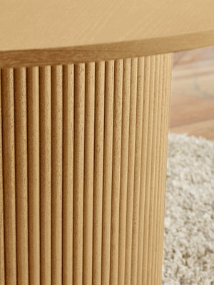Louis Light Oak Fluted 120cm Round Dining Table - Living with Luxury
