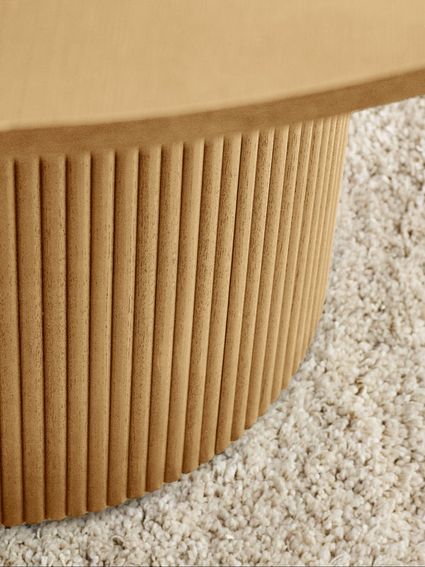 Louis Light Oak Fluted 120cm Round Dining Table - Living with Luxury
