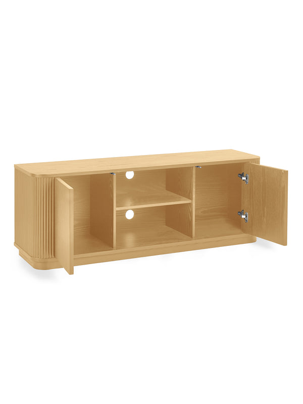 Louis Light Oak Effect Fluted TV Unit - Living with Luxury