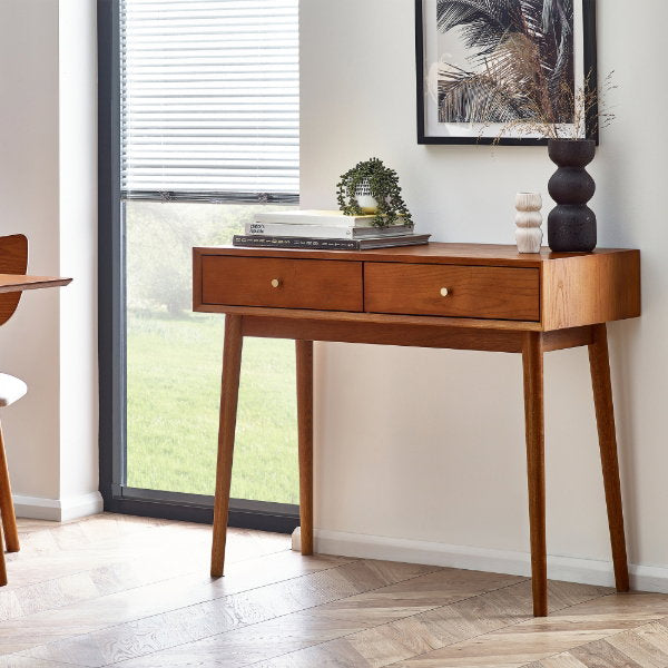 LOWRY WRITING DESK WITH 2 DRAWERS - Living with Luxury
