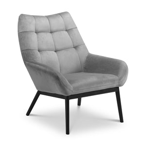 LUCERNE VELVET CHAIR - GREY - Living with Luxury