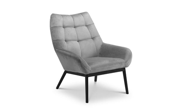 LUCERNE VELVET CHAIR - GREY - Living with Luxury