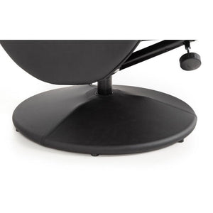 LUGANO RECLINER & STOOL WITH COVERED BASE - BLACK - Living with Luxury
