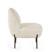 LULU BOUCLE ACCENT CHAIR - IVORY - Living with Luxury