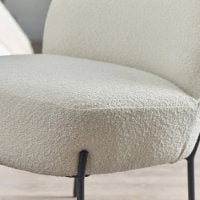 LULU BOUCLE ACCENT CHAIR - IVORY - Living with Luxury