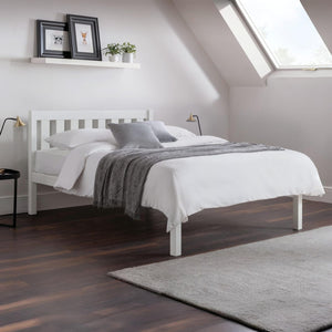 Luna 135cm Double Bed - Surf White - Living with Luxury