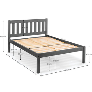 Luna 135cm Double Bed - Anthracite - Living with Luxury