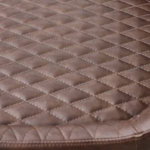 LUXE OFFICE CHAIR IN BROWN FAUX LEATHER - Living with Luxury