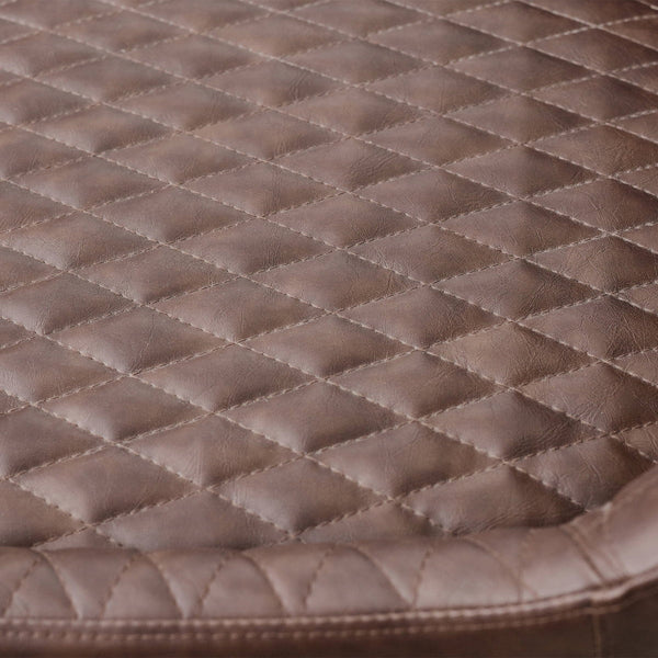 LUXE OFFICE CHAIR IN BROWN FAUX LEATHER - Living with Luxury