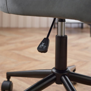LUXE OFFICE CHAIR IN GREY VELVET - Living with Luxury