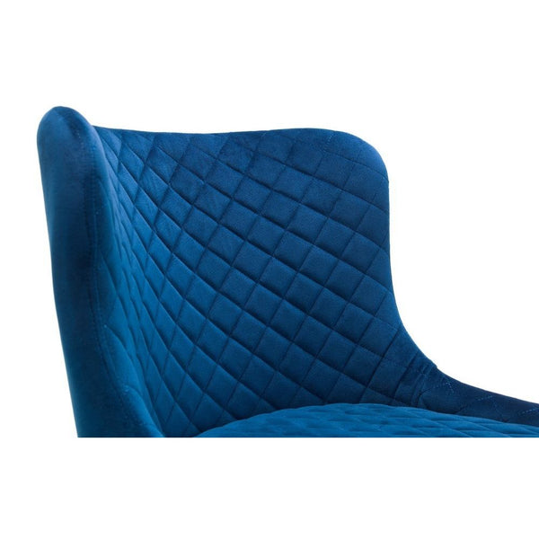 LUXE VELVET BAR STOOL - BLUE - Living with Luxury