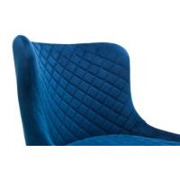LUXE VELVET BAR STOOL - BLUE - Living with Luxury