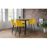 Luxe Velvet Bar Stool - Mustard - Living with Luxury