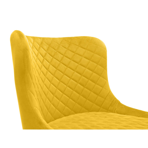 Luxe Velvet Bar Stool - Mustard - Living with Luxury