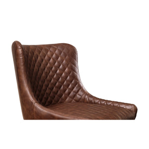 LUXE FAUX LEATHER BAR STOOL - BROWN - Living with Luxury