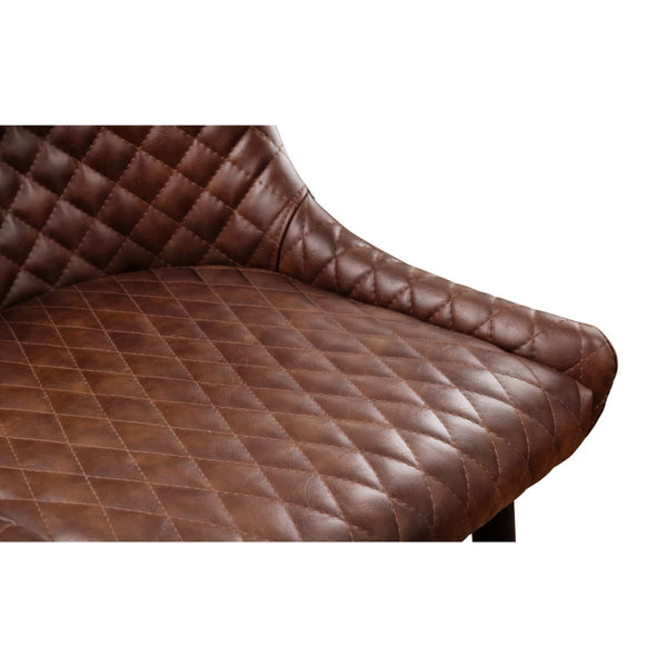 LUXE FAUX LEATHER BAR STOOL - BROWN - Living with Luxury