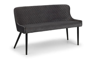 LUXE HIGH BACK BENCH - GREY - Living with Luxury