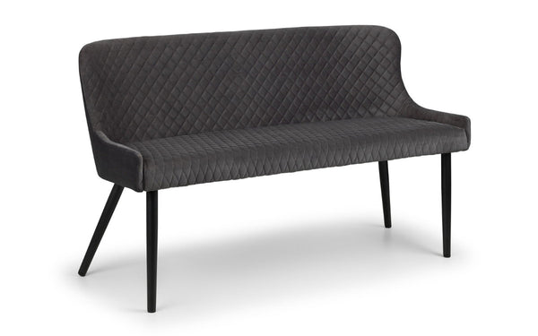 LUXE HIGH BACK BENCH - GREY - Living with Luxury