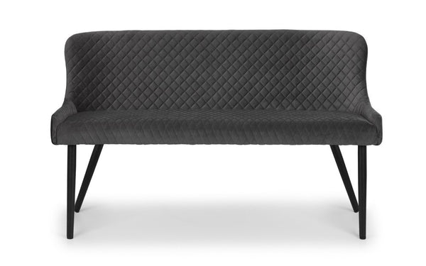 LUXE HIGH BACK BENCH - GREY - Living with Luxury