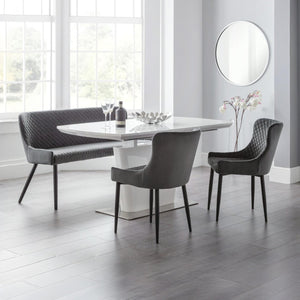 Luxe High Back Bench - Grey - Living with Luxury