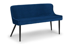 LUXE HIGH BACK BENCH - BLUE - Living with Luxury