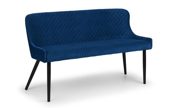 LUXE HIGH BACK BENCH - BLUE - Living with Luxury