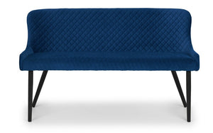 LUXE HIGH BACK BENCH - BLUE - Living with Luxury
