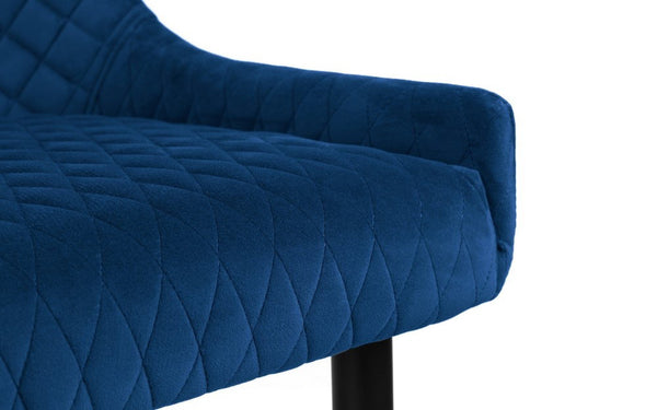 LUXE HIGH BACK BENCH - BLUE - Living with Luxury