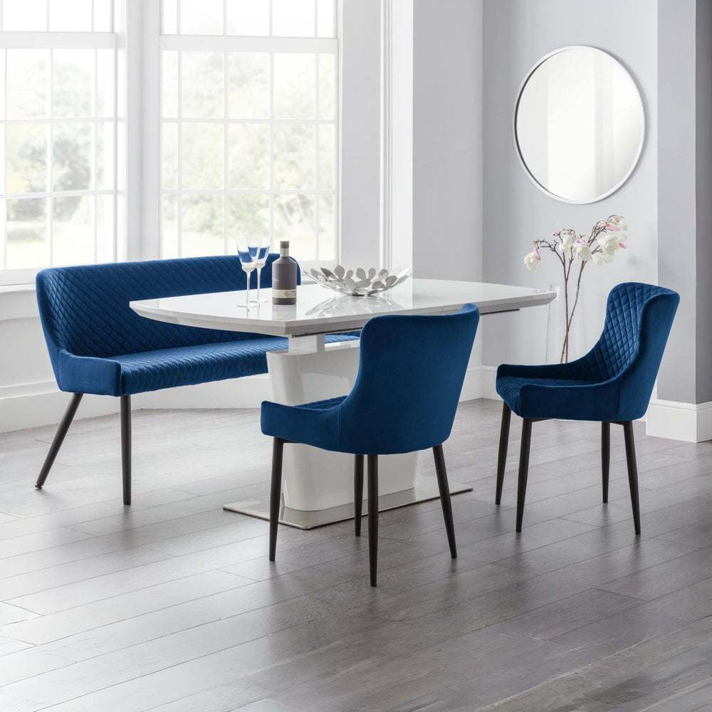 Luxe High Back Bench - Blue - Living with Luxury
