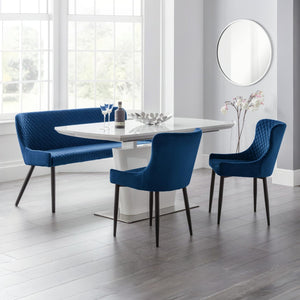 Luxe High Back Bench - Blue - Living with Luxury