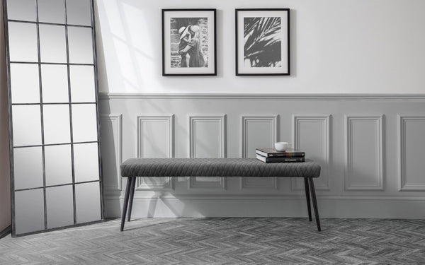 LUXE LOW BENCH - GREY - Living with Luxury