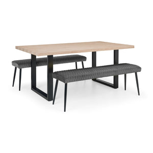 Luxe Low Bench - Grey - Living with Luxury