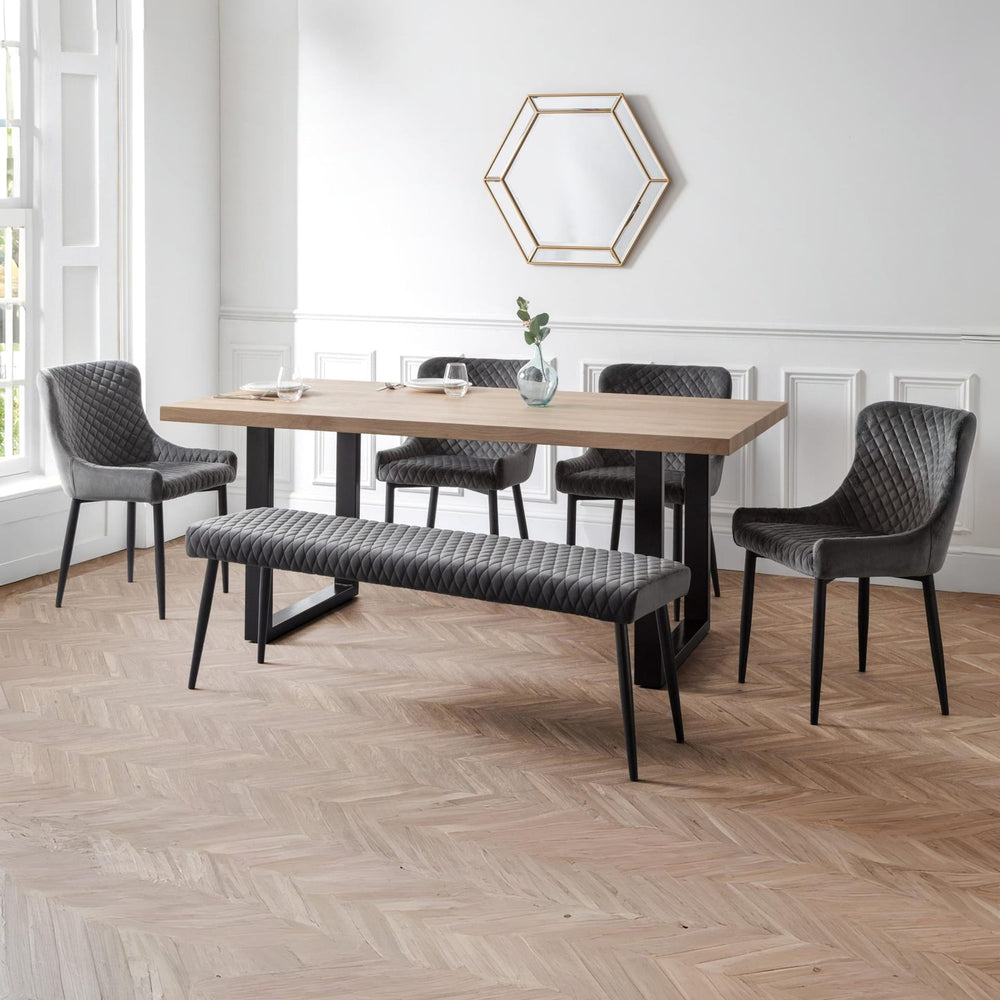 LUXE LOW BENCH - GREY - Living with Luxury