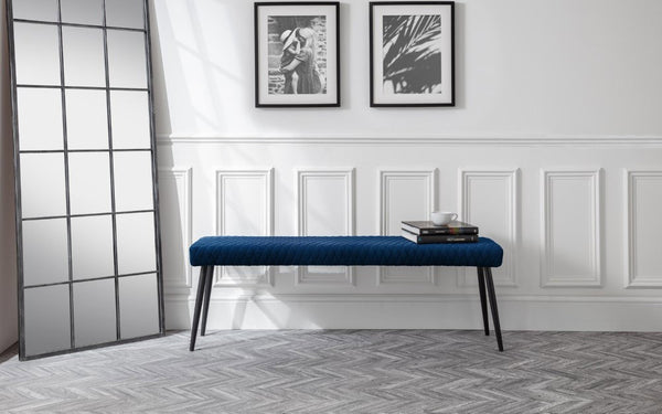 LUXE LOW BENCH - BLUE - Living with Luxury