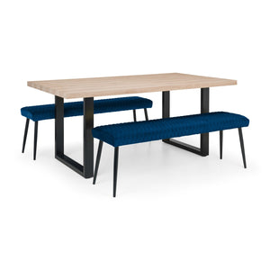 Luxe Low Bench - Blue - Living with Luxury
