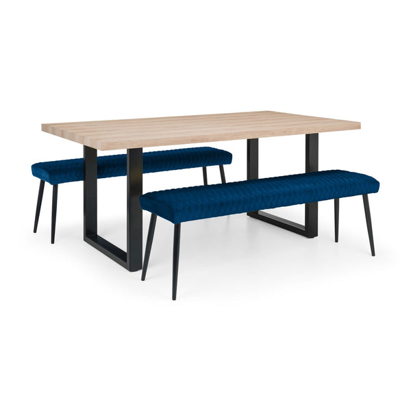 Luxe Low Bench - Blue - Living with Luxury