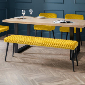 Luxe Low Bench - Mustard - Living with Luxury