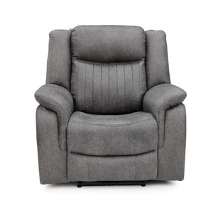 Leon Electric Recliner Armchair Grey – Fabric Living Room Chair