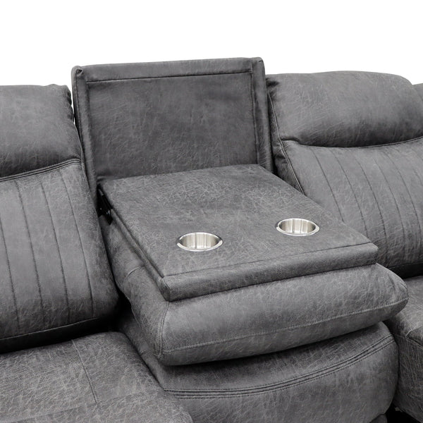 Leon Electric Recliner Sofa Grey 3 Seater – Fabric Living Room Sofa