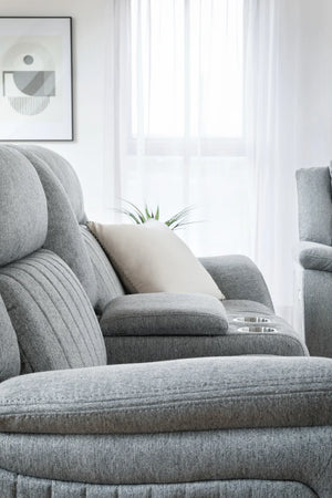 Linden Electric Recliner Sofa Grey 2 Seater – Fabric Living Room Sofa