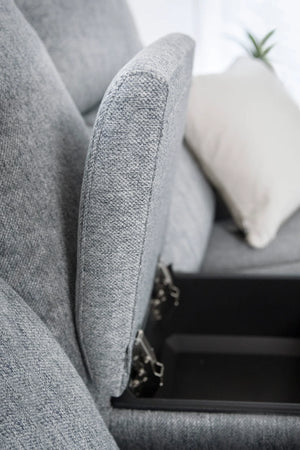 Linden Electric Recliner Sofa Grey 2 Seater – Fabric Living Room Sofa