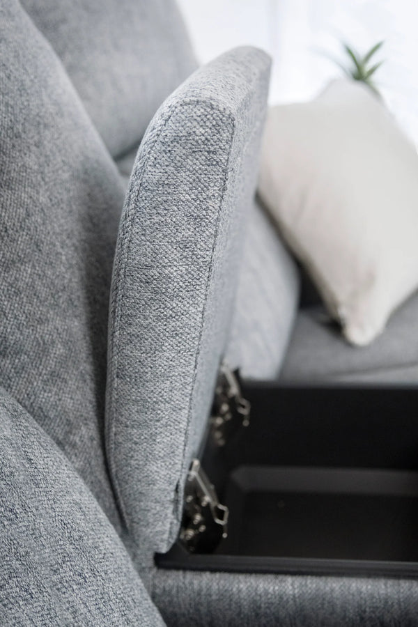 Linden Electric Recliner Sofa Grey 2 Seater – Fabric Living Room Sofa