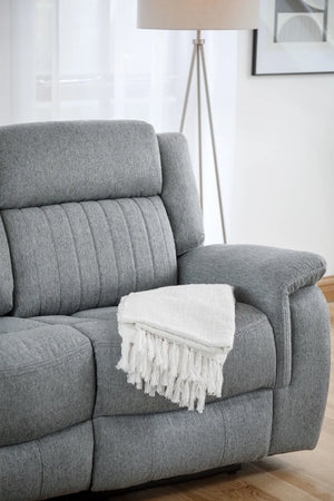 Linden Electric Recliner Sofa Grey 3 Seater – Fabric Living Room Sofa