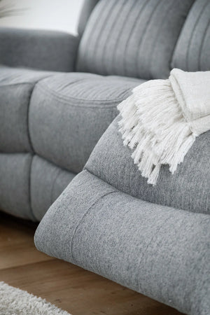 Linden Electric Recliner Sofa Grey 3 Seater – Fabric Living Room Sofa