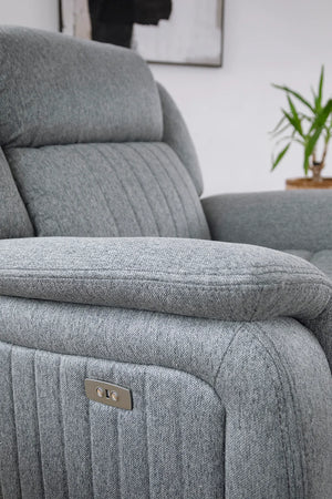 Linden Electric Recliner Armchair Grey – Fabric Living Room Chair