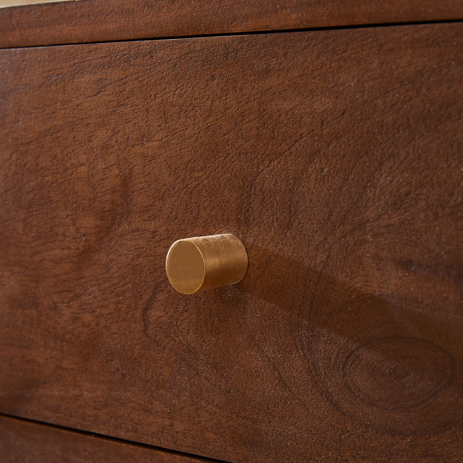 Scandinavian Walnut Logan Narrow Bedside Table