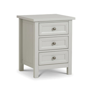 MAINE 3 DRAWER BEDSIDE - DOVE GREY - Living with Luxury