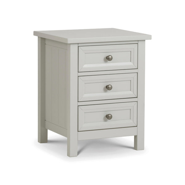 MAINE 3 DRAWER BEDSIDE - DOVE GREY - Living with Luxury
